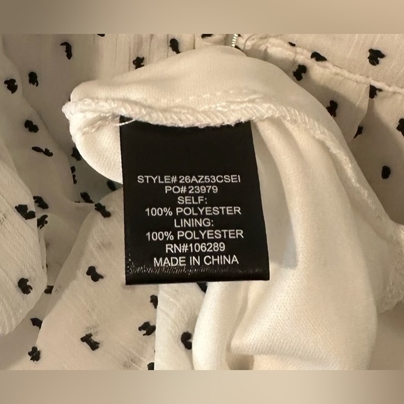 TRIXXI White With Black Polka Dot Spaghetti Strap Dress Size S - Picture 10 of 12